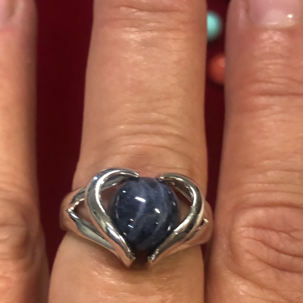 925 Sterling Silver Interchangeable Marble/Stone … - image 8